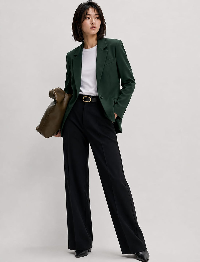 Women's Premium Forest Green Tailored Blazer